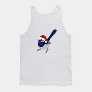 Superb Fairy Wren Christmas Tank Top